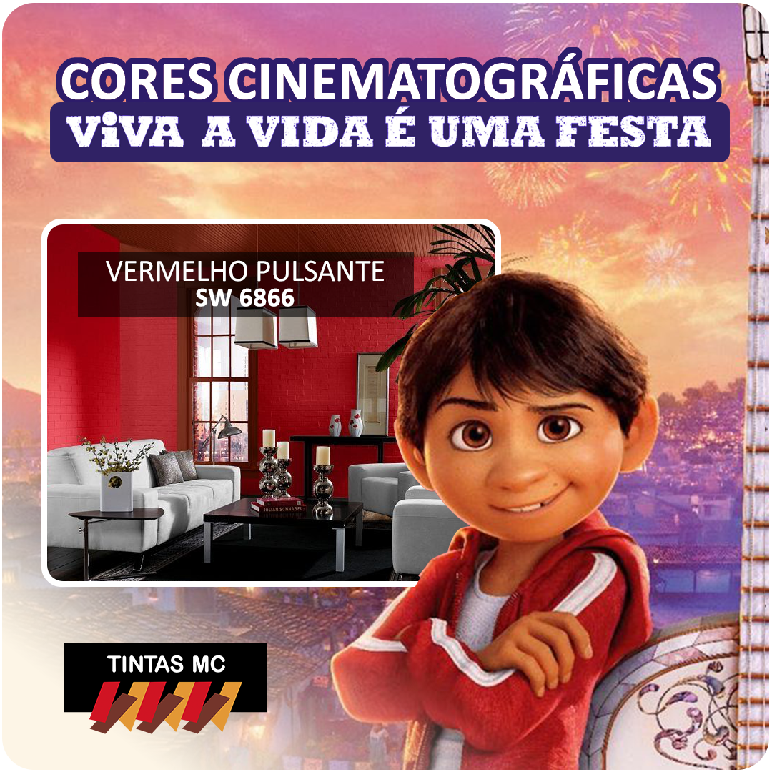 Cores Cinematográficas da Sherwin Williams - Inspiradas no Filme: Viva - A Vida é Uma Festa