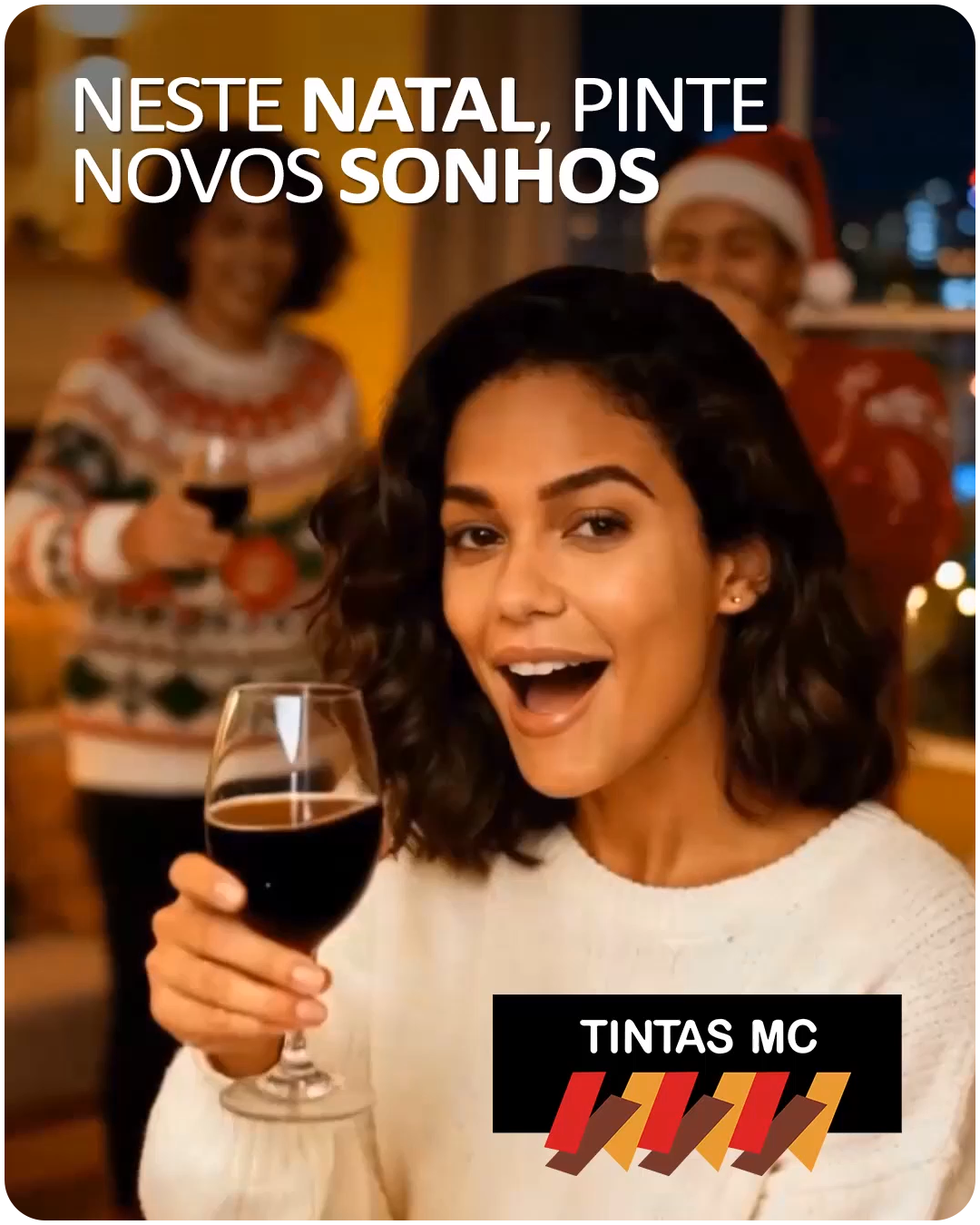 Neste Natal, Pinte Novos Sonhos - Tintas MC Rio Preto deseja a todos Feliz Natal e um próspero 2026
