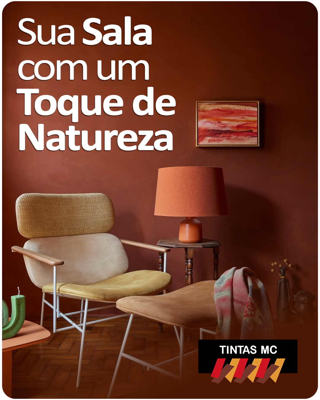 Pintura da Sala com um Toque de Natureza - Tintas com Toque da Terra da Suvinil em Rio Preto